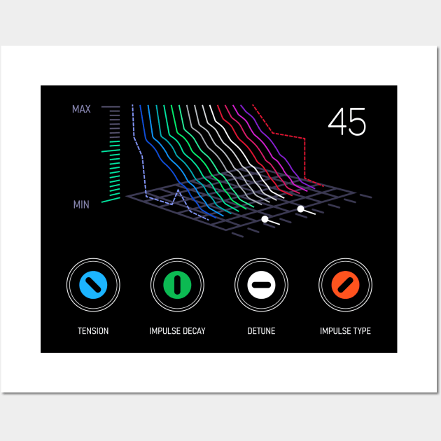 Synthesizer Screen: Strings Wall Art by Atomic Malibu